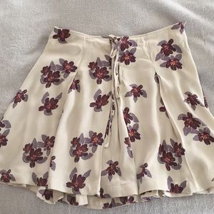 Free People floral mini skirt